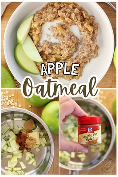 an apple oatmeal recipe with apples and other ingredients