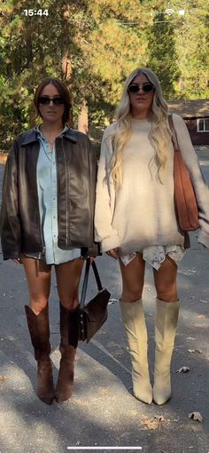 Beige Biker Boots Outfit, Tights And Boots Outfit Winter, Farm Winter Outfit, Brown Tall Boots Outfit Winter, Flannel With Dress Outfit, Cute Country Concert Outfits Winter, Winter Outfits Cowboy Boots, Christmas Tree Farm Outfits, Tall Suede Boots Outfit