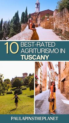 the top ten things to see and do in tuscany, italy with text overlay