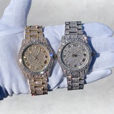 Step into elegance with this iced-out diamond timepiece that mirrors genuine luxury watches. We utilize premium simulated diamonds crafted from high-refractive crystals, ensuring a sparkle that rivals authentic diamonds under the light! INCLUDES AN EASY-TO-USE SIZE ADJUSTMENT TOOL Specifications: - Gender: Women's - Case Size: 42mm - Movement: Quartz Movement - Battery: Included - Sizing: 9-inch band - Adjustable: Links are removable to fit your wrist - Back: Stainless Steel - Lock: Deployment Clasp - Stone: VVS Diamond Simulate - Case Material: Alloy - Finish: Gold/Silver Plating  Whether you're dressing up for casual days, or events, or gifting someone special on occasions like Graduations, Valentine's Day, Anniversaries, Birthdays, Thanksgiving, Christmas, New Year, or Father's Day, thi Silver Diamond Watch With Rhinestones And Crystal, Luxury Diamond Watch With Rhinestones And Crystal, Luxury Crystal Diamond Watch With Rhinestones, Luxury Crystal Watch With Rhinestones, Silver Crystal Watch With Rhinestones, Luxury Rhinestone Crystal Watch, Luxury Diamond Watch With Crystal Hour Markers, Luxury Crystal Diamond Watch With Diamond Hour Markers, Diamond White Watches With Rhinestones For Gift