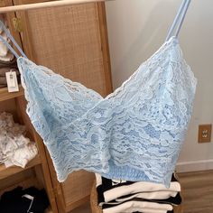 Baby Blue Lace Broulette/Top Two Sizes Available Brand New Fitted Light Blue Lace Tops, Lace Bralette Top, Bralette Top, Bralette Tops, Lace Bralette, Blue Lace, Fashion Inspo Outfits, Baby Blue, Bralette