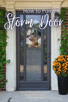 I painted my front door and got great feedback from all of you about keeping the storm door. With that, I decided to keep the storm door for now and gave it a fresh coat of paint to match. Paint Storm Door, Painted Storm Door, Painted Screen Doors, Metal Doors Exterior, Snow Storms, Salvaged Inspirations, Furniture Painting Tips, Door Screen, Tape Painting