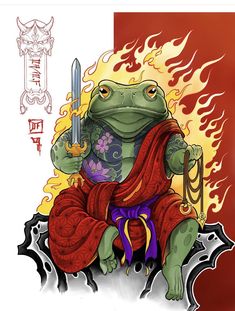 Asura Tattoos, Frog Graffiti, Mandala Tattoos For Women, Dollars Money Wallpaper, N Tattoo, Japanese Flower Tattoo, Geisha Tattoo, Band Tattoo Designs, Frog Illustration