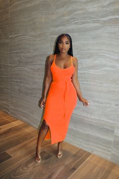 Get Me Bodied Midi Dress Casual Orange Maxi Dress For Night Out, Strap Dresses, Bodycon Style, Bodycon Fashion, Spaghetti Strap Dresses, Color Orange, Maxi Dresses, Ankle Length, 1 Million