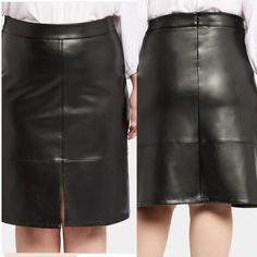 Size 24w Black Faux Vegan Leather Zip Back A Line Skirt Black Faux Leather Skirt, Line Skirt, Faux Leather Skirt, Black Faux Leather, A Line Skirt, A Line Skirts, Leather Skirt, Vegan Leather, Womens Skirt