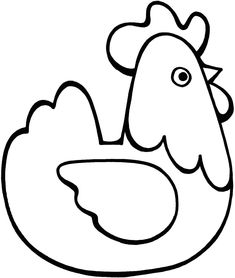 a black and white drawing of a chicken