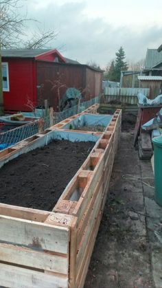 the garden is being prepared and ready to be planted