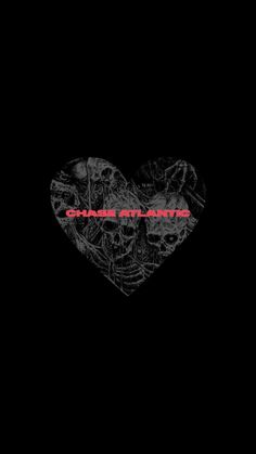 a black heart with the words change at night written in red on it's side