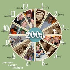 a collage of photos with the year 2009 in it's center surrounded by numbers