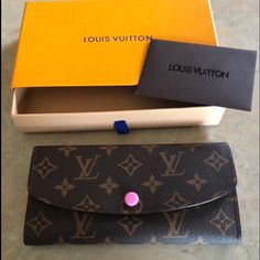 New With Box Pink And Brown Pink Rectangular Wallet With Original Box, Pink Wallets For Daily Use With Dust Bag, Designer Pink Wallet For Daily Use, Designer Pink Wallets For Daily Use, Pink Wallet With Dust Bag For Travel, Designer Pink Wallets With Removable Pouch, Lv Waist Bag, Louis Vuitton Bumbag, Lv Pochette Metis