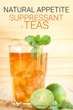 a glass of iced tea with lime and mint