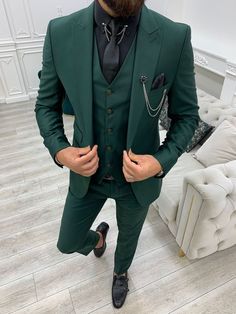 Suits Green, Green Suit Men, Tuxedo Prom, Prom Suits For Men, Costume Africain, Suits Wedding, Pants Gift, Slim Fit Blazer, Groom Tuxedo