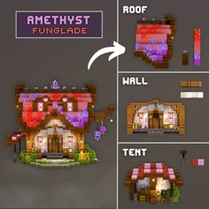 an image of some pixel art that looks like a house