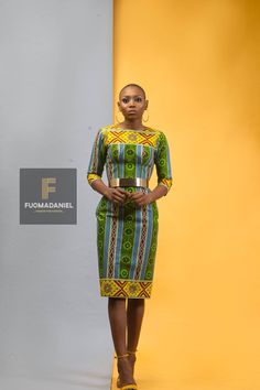 "For bridal robes, bridesmaids robes, autogele, bonnets and turbans, visit our other shop www.etsy.com/shop/kaftanandbrides This dress is made with a lush 100% cotton African fabric. Dress is fully lined with a back zipper closure. Other patterns and colors are available on request. Dress length 40\" MESSAGE IF YOU WANT BELT FOR EXTRA $25 Below is our size chart: UK4, US0 - Bust30, waist 23, Hip 33 UK6, US2 - Bust 32, waist 25, Hip 35 UK8, US4 - Bust 33, waist 26, Hip 36 UK10, US6 - Bust 35, wai Ankara Pencil Dress, African Midi Dress, Prom Dress African, Latest Ankara Dresses, African Prom Dress, Robes Bridesmaids, Cheap Gowns, African Fabric Dress, Dress Ankara