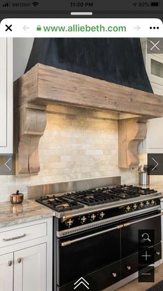 a kitchen with an oven, range and counter tops on the appliance screen