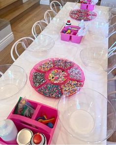 Kids Barbie Party Activity Barbie Slime Party, 7 Year Birthday Party Activities, Stations For Birthday Parties, Birthday Stations Activities, Barbie Party Sleepover, Barbie Birthday Party Snacks