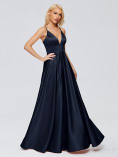 Cicinia Faith Spaghetti Straps Satin Party Prom Dresses Ink Blue Bridesmaid Dresses, Spaghetti Strap Bridesmaids Dresses, Dark Navy Bridesmaid Dresses, Royal Blue Bridesmaid Dresses, Satin Bridesmaid Dress, Simple Bridesmaid Dresses, Royal Blue Prom Dresses, Black Bridesmaid Dresses, Cute Prom Dresses