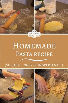 homemade pasta recipe with instructions to make it