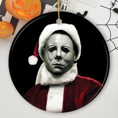 Michael Myers Christmas Ornament Ceramic Ornament OrnamentallyYou Michael Myers Christmas, Michael Myers Memes, Horror Christmas, Scary Christmas, Plain English, Halloween Film, Horror Villains, Halloween Christmas Decorations, Happy Xmas