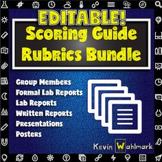 the editable scoring guide rubrics bundle