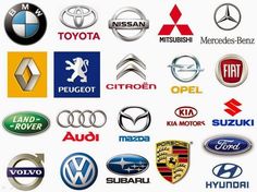 many different car logos are shown in this image, and there is no image to describe