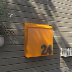 Wall mounted Metal Modern Mailbox. It is made of metal and painted with high-quality powder coating that prevents rust. There are 3 color options for address numbers: black, silver and gold. Write your address number and number colors in the personalization section. Mailbox Wall, Custom Mailbox, Custom Mailboxes, Modern Mailbox, Metal Mailbox, Post Boxes, Wall Mount Mailbox, Mounted Mailbox, Address Numbers