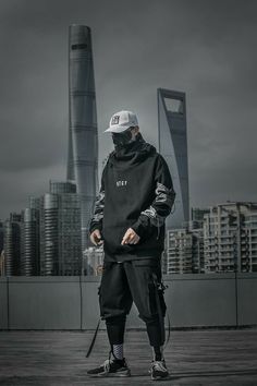 Street Techwear, Casual Techwear, Techwear Hoodie, Techwear Men, Japan Streetwear, Techwear Fashion, Sweatshirts Men, Black Men Fashion Swag, Technical Clothing