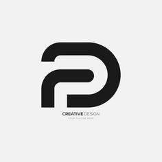 the letter p is made up of black and white letters, which appear to be overlapping