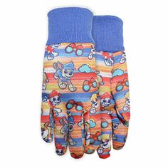 Hardware store usa |  Paw BLU Jersey Gloves | PW102TM2 | MIDWEST QUALITY GLOVES Paw Patrol Characters, Kid Gloves, Paw Patrol Nickelodeon, Craft Paint, Blue Jersey, Work Gloves, Gardening For Kids, Knitted Gloves, Toddler Sizes