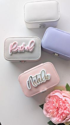 Personalized Jewelry Traveling Case AALVO Along For The Ride, Girly Bags, Fruit Punch, Text Color, Purple Gold, Personalized Jewelry, Pink And Gold, Bag Accessories, Gift Wrapping