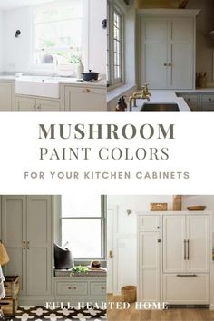 the front cover of a book with pictures of kitchen cabinets