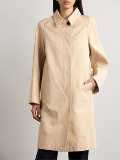 VERONICA DE PIANTE Laura cotton-poplin trench coat Chic Raincoat For Workwear, Classic Long Gabardine Raincoat, Elegant Raincoat For Workwear In Fall, Classic Long Single-breasted Raincoat, Classic Gabardine Raincoat For Work, Classic Long Single Breasted Raincoat, Elegant Long Raincoat For Fall, Elegant Long Fall Raincoat, Elegant Fall Raincoat