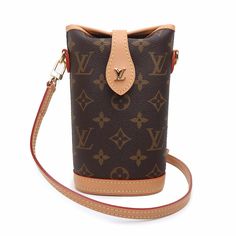 Louis Vuitton Fold Me Monogram Tanned Leather Pouch Shoulder Bag Brown Monogram Canvas Mobile Phone Bag For Travel, Daily Use Monogram Canvas Bag With Mobile Phone Pocket, Daily Use Monogram Canvas Bag With Phone Pocket, Luxury Brown Pouch Phone Bag, Luxury Brown Phone Bag For Daily Use, Luxury Brown Mobile Phone Bag, Travel Pouch In Brown Monogram Canvas, Brown Monogram Canvas Pouch For Travel, Travel Brown Monogram Canvas Pouch