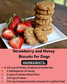 a recipe for strawberry and honey biscuits for dogs