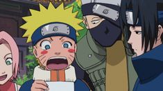 naruto and his friends are yelling at each other