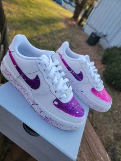 Purple Air Force 1 Custom, Nike Room, Sky Shoes, Casual Shoes Women Sneakers, Custom Sneakers Diy