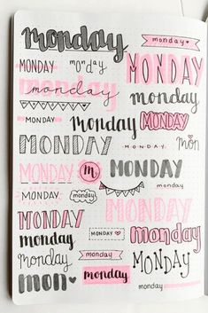 Bullet Journal Titles, Bullet Journal Headers, Bullet Journal Weekly, Bullet Journal Font, Bullet Journal Banner, Journal Fonts, Bullet Journal Notes, Bullet Journal Mood, Hand Lettering Alphabet