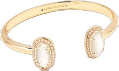 Kendra Scott Pearl Beaded Elton Bracelet Gold Pearl Frame, Gold Bracelet Cuff, Gold Cuffs, Bracelet Gold, Kendra Scott, Pearl Beads, Oval Shape, Cuff Bracelet, Mother Of Pearl