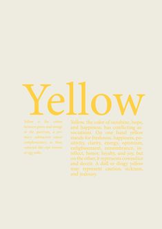 an orange and yellow typeface with the word yellow on it's bottom corner