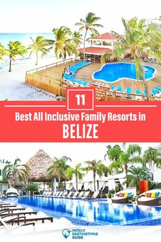 the best belize all inclusive family resort is in this postcard for an advertisement