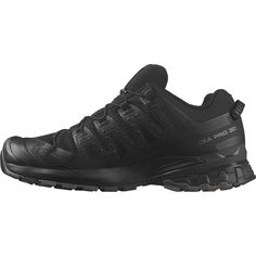 the north face men's ultra hiker shoe is black and has laces