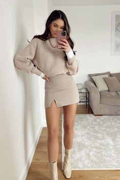 Outfit Botas, Cute Sweater Outfits, Trendy Outfits Winter, Cold Outfits, Looks Chic, Outfit Inspo Fall, Professional Outfits, Fall Fashion Outfits, Looks Style