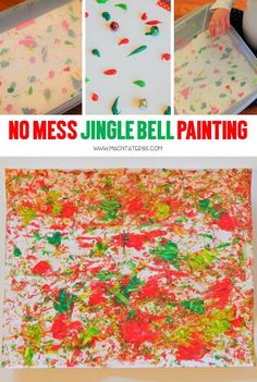 this is an easy art project for toddlers to do with the paint and paper