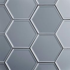 a close up view of some hexagonal tiles