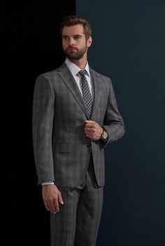 This grey and white checkered suit for men or women is the perfect work wear for any business or professional event. With the classic grey black and white stitching, this suit will pair well with many color varieties making it a suit that can be worn in any season and any setting. FREE SHIPPING ON ORDERS OVER $199 COLOR Grey COMPOSITION 100% Wool YARN COUNT Super 120s WEIGHT 270g FABRIC STYLE Check OCCASION Business/Casual Professional Gray Business Suit, Timeless Gray Suits For Workwear, Tailored Gray Suit For Office Wear, Checkered Suit, Business Travel Bag, Black And White Suit, Formal Men Outfit, Suit For Men, Professional Event