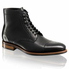 Handmade+Men+Cap+toe+ankle+boots,+Men+Christmas+Hot+Sale+black+lace+up+boots+Men+black+leather+boot Shoe+Structure+Are+Divided+Into+Following+Parts: 1.+Baseline+leather+sole+ 2.+100%+Leather+heel+made 3.+Best+finishing+Black+Leather+ 4.+Manufacture+used+lace+up+fastening 5.+Best+lining+wi... Lace Up Boots Men, Leather Boots Men, Ankle Leather Boots, Men Boot, Cap Toe Boots, Mens Dress Boots, Black Lace Up Boots, Mens Boots Casual, Mens Ankle Boots