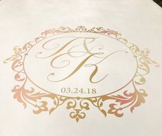 the monogrammed paper is on display for guests to use in their wedding day