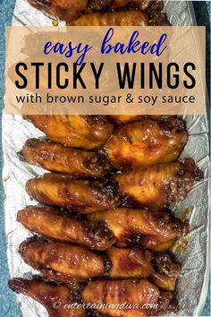 Asian Sticky Chicken, Sticky Chinese Chicken, Appetizers Chicken, Chicken Wing Sauce Recipes, Sticky Wings, Chinese Chicken Wings, Asian Chicken Wings, Wings Recipe Baked, Easy Chicken Wing Recipes