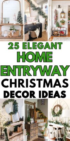 Make a festive first impression with Christmas Home Entryway Decor Ideas! 🎄✨ Adorn your door with a welcoming wreath, and add cozy touches like a festive runner and candles. Place stockings, garlands, or poinsettias to create a warm, holiday atmosphere from the moment you step inside! 🌟💫 #ChristmasEntryway #HolidayWelcome #FestiveDecor Christmas Entryway Decor, Chic Christmas