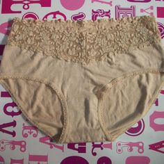 Practical Bikini Panty By I.C. London. Size: X Small Bikini Style... Nude/ Beige, Super Soft Modal With Wide Lace Waistband... 95% Modal/ 5% Spandex... Washable... Excellent, Nwot, Unworn, Condition... Purchased At Nordstrom... Feminine Seamless Beige Bottoms, Feminine Beige Seamless Bottoms, Beige Lace Trim Brief Bottoms, Women's Intimates, Nordstrom, Lingerie, Spandex, London, Sewing